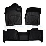 2008-2013 Mitsubishi Lancer Black WeatherTech Floor Liner (Full Set)