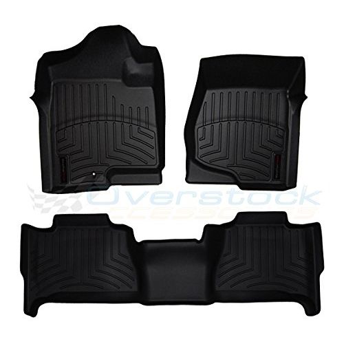  2008-2013 Mitsubishi Lancer Black WeatherTech Floor Liner (Full Set)