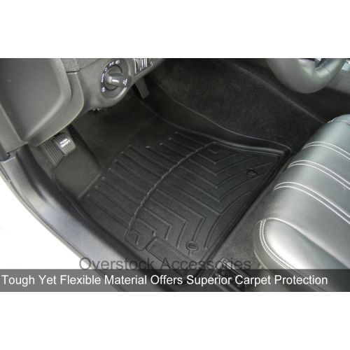  2008-2013 Mitsubishi Lancer Black WeatherTech Floor Liner (Full Set)