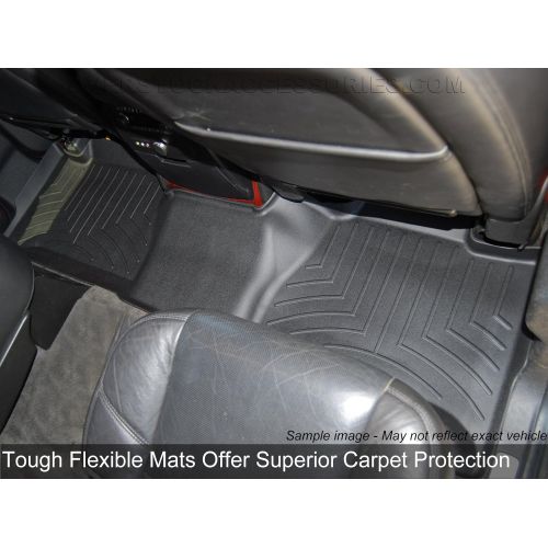  2008-2013 Mitsubishi Lancer Black WeatherTech Floor Liner (Full Set)