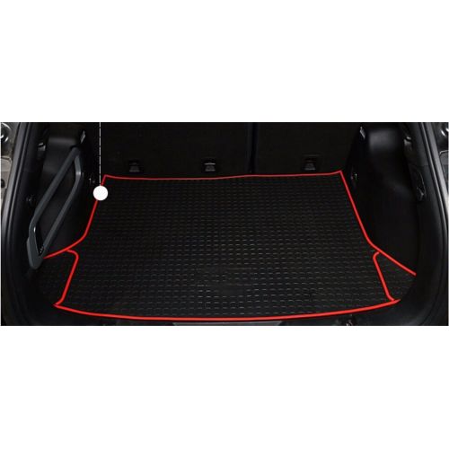 WeatherTech FMtoppeak Red 3D Cargo Trunk Organizer Carpet Rubber Synthetic Leather Tray Slush Floor Liner Mats for 2014-2018 Jeep Cherokee