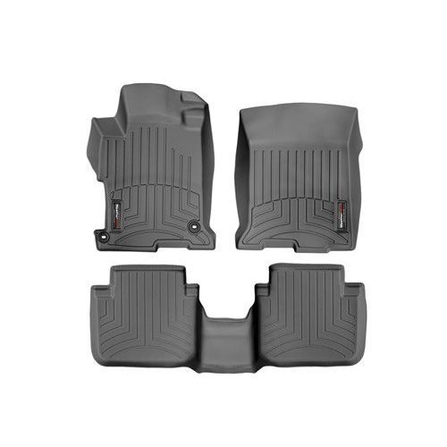  WeatherTech 2013-2014 Honda Accord Sedan Custom Floor Mats Liners - Full Set Black Front & Rear