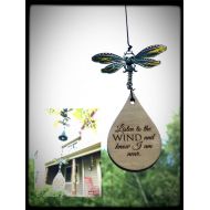 WeatheredRaindrop After Loss Memorial Bells Dragonfly Custom Gift After Loss Of Mom Dad or Loved One In Memory of stillbirth miscarriage memorial garden