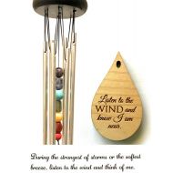 /WeatheredRaindrop Memorial Strongest Storm Chakra Colored Rainbow Memorial Wind Chime Gift After Loss Wind Chime Loved On