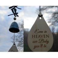 WeatheredRaindrop Memorial Bells Dragonfly Custom Gift After Loss Of Mom Dad or Loved One In Memory of stillbirth miscarriage memorial garden
