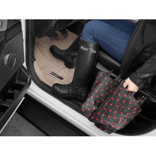  WeatherTech Custom Fit FloorLiner for Land Rover/Range Rover Range Rover Evoque -1st & 2nd Row (Black)