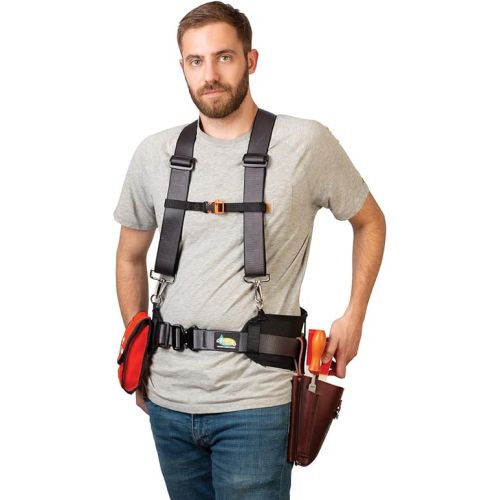  Weaver Leather Arborist Logging Belt Kit - Loggingbelt, Suspenders, Axe Pouch, Wedge Pouch, and First Aid Pouch - Adjustable Belt Fits Waist sizes 30
