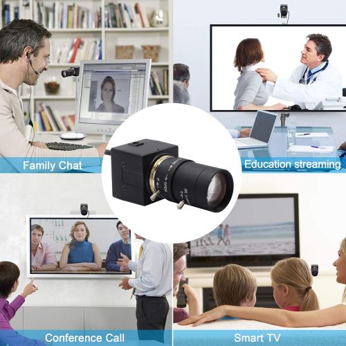  Webcamera_usb Varifocal Lens USB Camera 10X Optical Zoom Webcam,5-50mm Varifocus Web Camera Adjust Range of View,2MP Varifocal Webcam with CMOS OV2710,Focus Adjustable 1080@30fps R