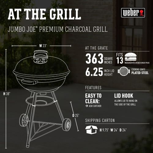  Weber Jumbo Joe 22 Premium Charcoal Grill