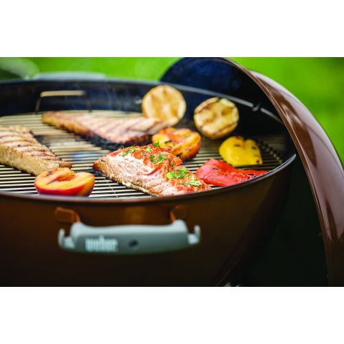  Weber 14401001 Original Kettle Premium Charcoal Grill, 22-Inch, Black