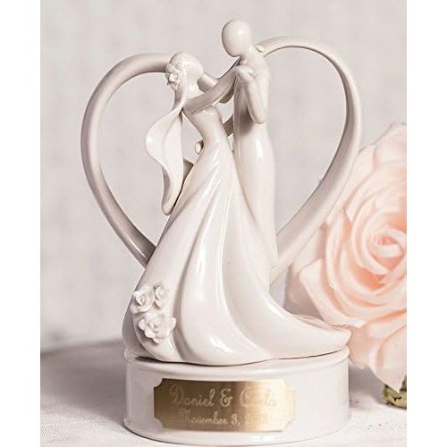  Wedding Collectibles Personalized Stylized Dancing Wedding Cake Topper - Cursive Font