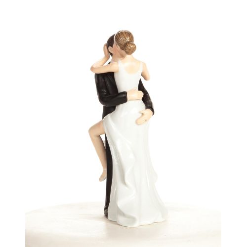  Wedding Collectibles Personalized Funny Sexy Wedding Bride and Groom Cake Topper Figurine: Bride Hair: BROWN - Groom Hair: BROWN