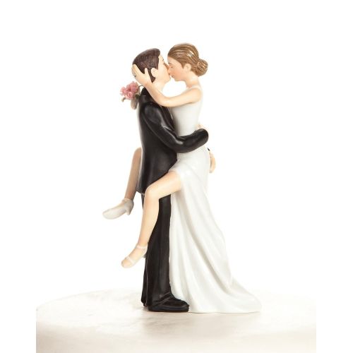  Wedding Collectibles Personalized Funny Sexy Wedding Bride and Groom Cake Topper Figurine: Bride Hair: BROWN - Groom Hair: BROWN