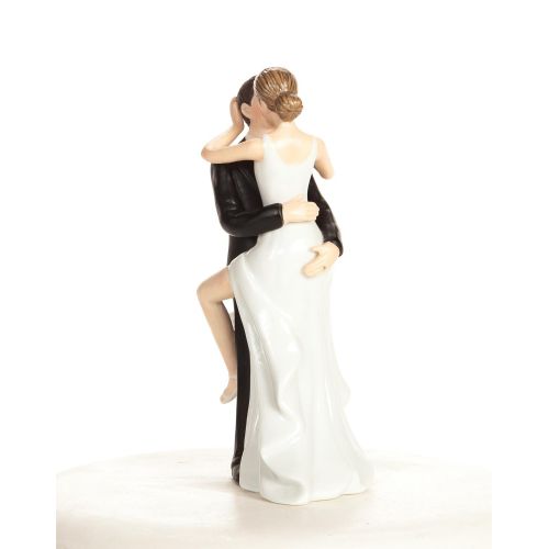  Wedding Collectibles Personalized Funny Sexy Wedding Bride and Groom Cake Topper Figurine: Bride Hair: BLOND - Groom Hair: BROWN