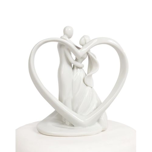  Wedding Collectibles Stylized Dancing Heart Wedding Cake Topper