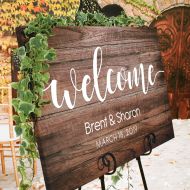 /WeddingTreeGuestbook Rustic Wedding Welcome Sign Wood Rustic Wood Wedding Sign Welcome Wedding Signs Wooden Wedding Signs Painted on Canvas - Easel Not Included