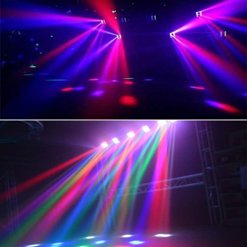  Weddingled Moving Head Lights Spider Beam Laser Effect 8x3W CREE Leds With RGBW 4 Color 50W DMX512 Portable 1014CH DJ Disco For Family Parties,Indoor Bar Club Event Wedding Ceremony