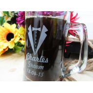 /Weddingpartygifts Set of 10, Personalized Beer Stein, Groomsman Wedding Gift, Custom Beer Mug, Best Man Gift, Groomsman Gifts - FREE ENGRAVING