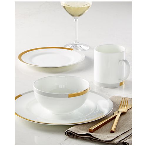  Wedgwood Vera Castillon GoldGray 4-Piece Setting