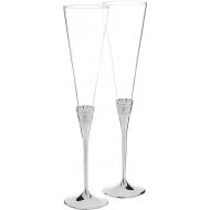 Vera Wang Wedgwood Love Toasting Flute Pair, 2 Count (Pack of 1), Clear