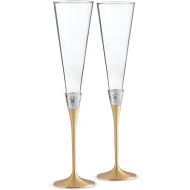 Wedgwood Vera Wang With Love Gold Toasting Flute Pair