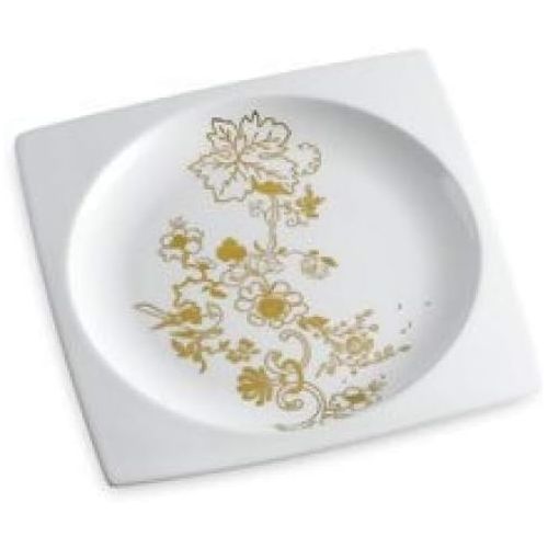  Wedgwood Plato Gold Accent Square Floral Plate 7.75