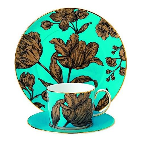  Wedgwood 3 Piece Vibrance Tea Plate Set, Turquoise