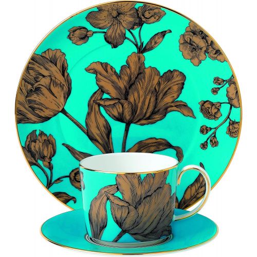  Wedgwood 3 Piece Vibrance Tea Plate Set, Turquoise