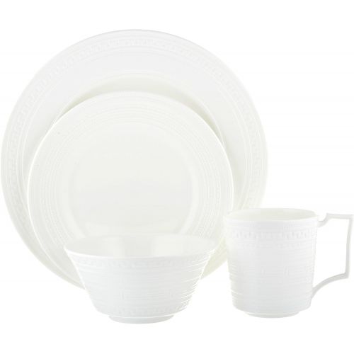  Wedgwood 4 Piece Intaglio Place Setting Dinner Set, White