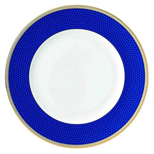  Wedgwood 40003895 Hibiscus Dinner Plate, 10.75, White and Blue