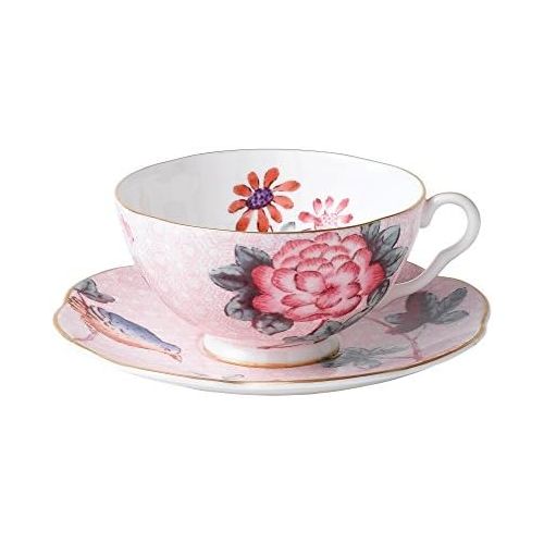  Wedgwood Harlequin Cuckoo Tea Story Teacup and Saucer, Pink