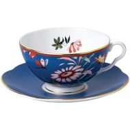 Wedgwood Paeonia Blush Teacup & Saucer Set Blue