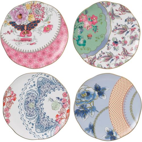  Wedgwood Harlequin Butterfly Bloom Plates, 8.25-Inch, Set of 4