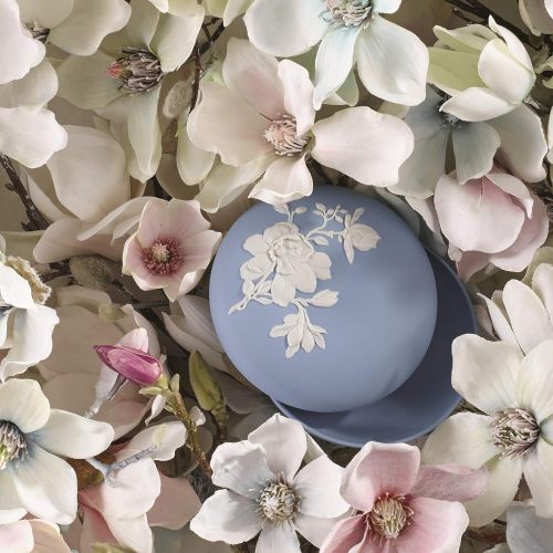  Wedgwood Magnolia Blossom Box 5, 5, Blue and White