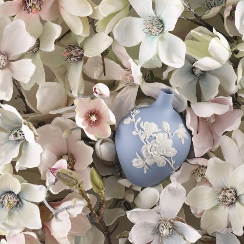  Wedgwood Magnolia Blossom Box 5, 5, Blue and White