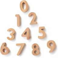 Wee Gallery Bamboo Numbers Set - Number Learning for Baby, Toddler, Preschool Age Kids - Interactive Wooden Numbers to Stimulate Early Development Through Educational Toys