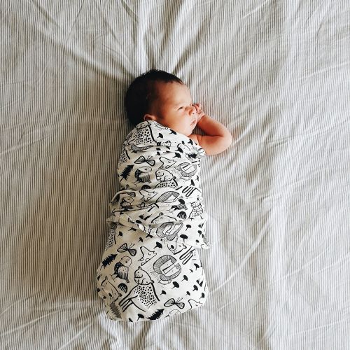  Wee Gallery, Organic Muslin Swaddle, Baby Blanket - Wild