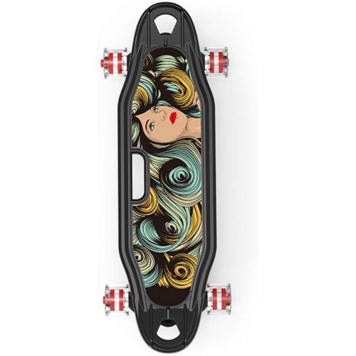  WeeLion Klassisches Kunststoff-Mini-Cruiser-Skateboard, hochwertiges Kunststoffdeck fuer Erwachsene, helle Farben, hochwertige Komponenten (57,5 * 24,5 * 14,5 cm)