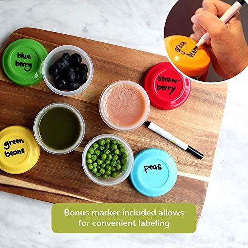  [아마존베스트]WeeSprout Leakproof Baby Food Storage | 12 Container Set | Premium BPA Free Small Plastic Containers with Lids...