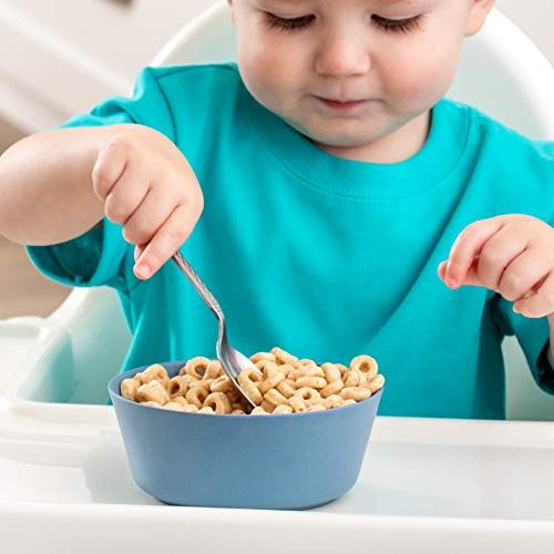  [아마존베스트]WeeSprout WEESPROUT Bamboo Toddler Bowls - 4 pc Set (10 fl oz) - The Best Premium Eco Friendly, Non Toxic, Bamboo Bowls for Kids - Dishwasher Safe - Natural BPA Free Non Toxic Baby Bowls