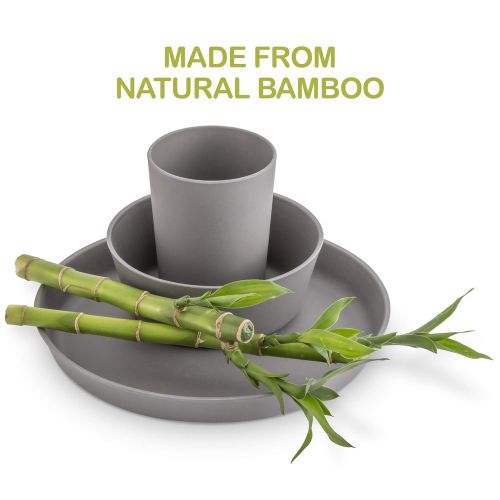  [아마존베스트]WeeSprout WEESPROUT Bamboo Toddler Bowls - 4 pc Set (10 fl oz) - The Best Premium Eco Friendly, Non Toxic, Bamboo Bowls for Kids - Dishwasher Safe - Natural BPA Free Non Toxic Baby Bowls