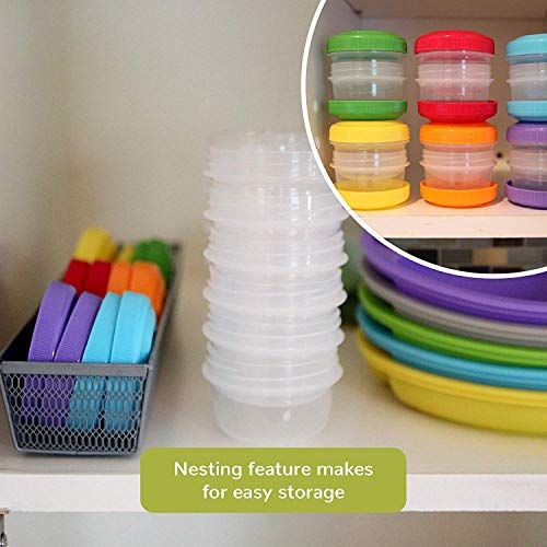  WeeSprout Leakproof Baby Food Storage | 12 Container Set | BPA Free Small Plastic Containers with Lids | Lock in Freshness, Nutrients, & Flavor | Freezer & Dishwasher Friendly | 4o