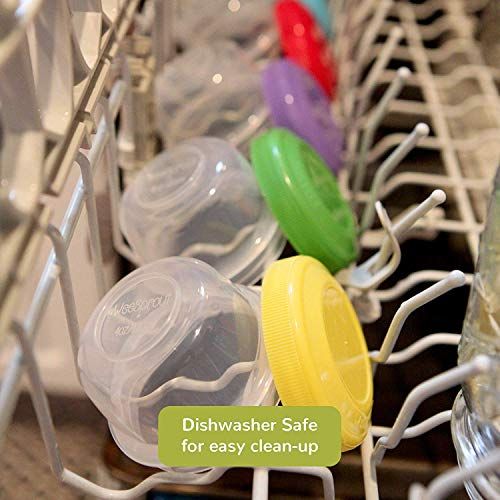  WeeSprout Leakproof Baby Food Storage - 12 Container Set, Small Plastic Containers with Lids, Lock in Freshness, Nutrients, & Flavor, Freezer & Dishwasher Friendly, 4oz Snack Conta