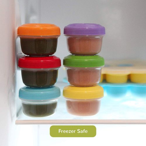  WeeSprout Leakproof Baby Food Storage - 12 Container Set, Small Plastic Containers with Lids, Lock in Freshness, Nutrients, & Flavor, Freezer & Dishwasher Friendly, 4oz Snack Conta