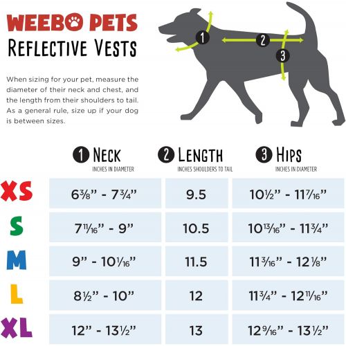  Weebo Pets Hi-Vision Reflective Neon Yellow Safety Vest