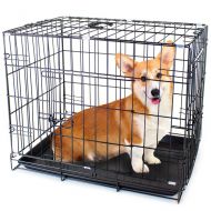 Folding Metal Pet Crate with Removable Liner by Weebo Pets