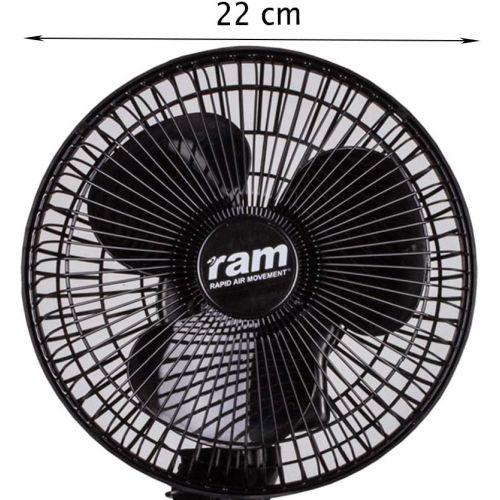  [아마존베스트]Weedness Clip Fan Quiet 20 cm with Swivel Function - Grow Ventilation Oscillating Homebox Growbox Mini Small