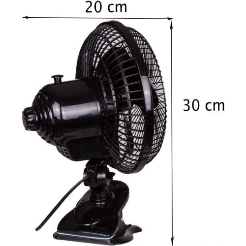  [아마존베스트]Weedness Clip Fan Quiet 20 cm with Swivel Function - Grow Ventilation Oscillating Homebox Growbox Mini Small