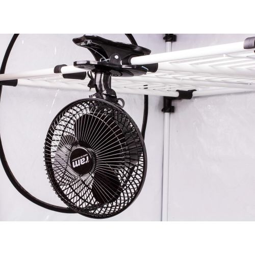  [아마존베스트]Weedness Clip Fan Quiet 20 cm with Swivel Function - Grow Ventilation Oscillating Homebox Growbox Mini Small