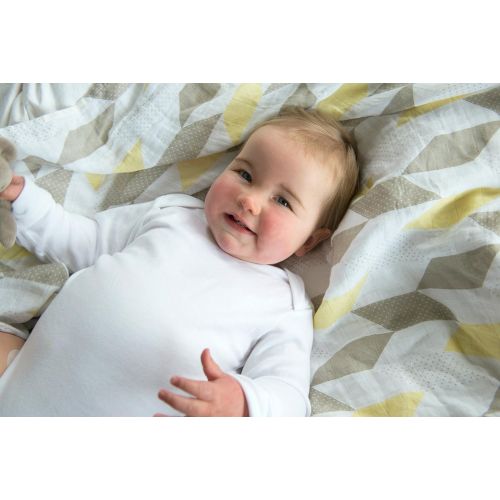  Weegoamigo Baby Muslin Swaddle Blanket - Herringbone Mustard